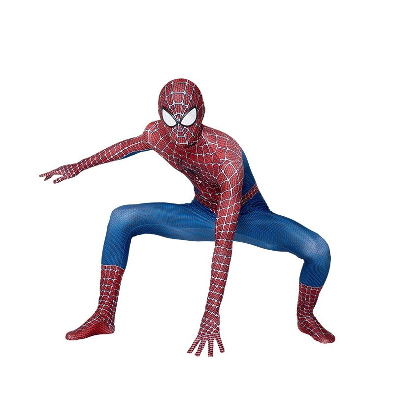 Fancy Cosplay Role Play Jumpsuit One Piece movie hero Adult Man Birthday Party Father Son Boys Iron Spider man Costumes for Kids