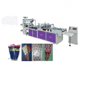 Triangle Polythene Plastic BOPP Flower Packing Bag Making Machine