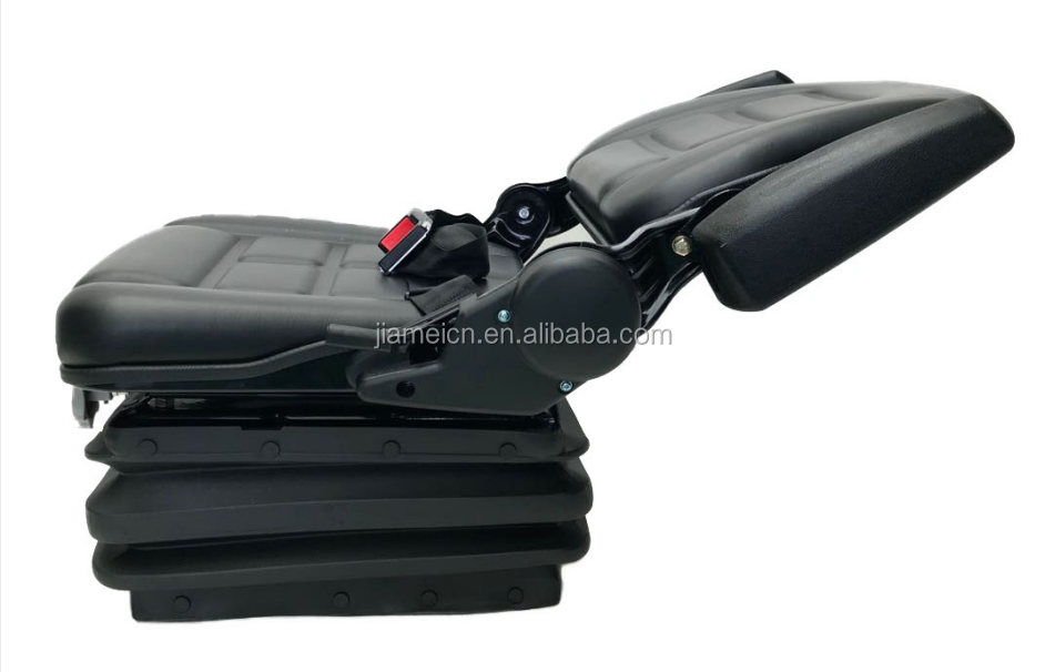 Three-level shock absorber backrest adjusts large tractor/forklift/excavator seats