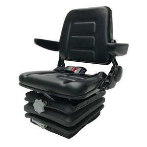 Three stage shock absorption large tractor seat and forklift seat