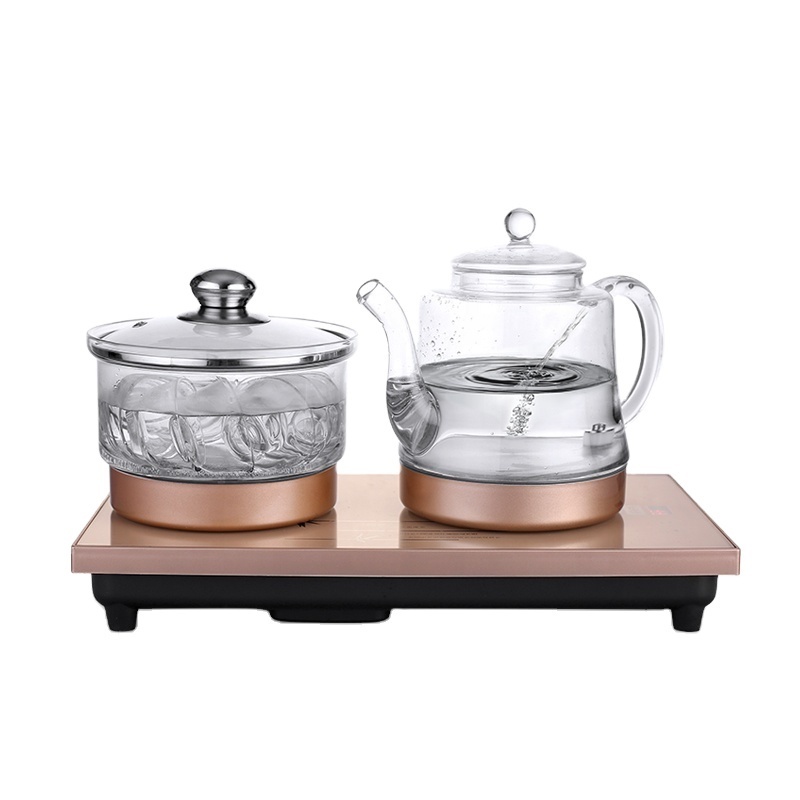 Automatic Tempered Glass Induction Cooker Tea Set Include Glass Teapot and Sterilizer