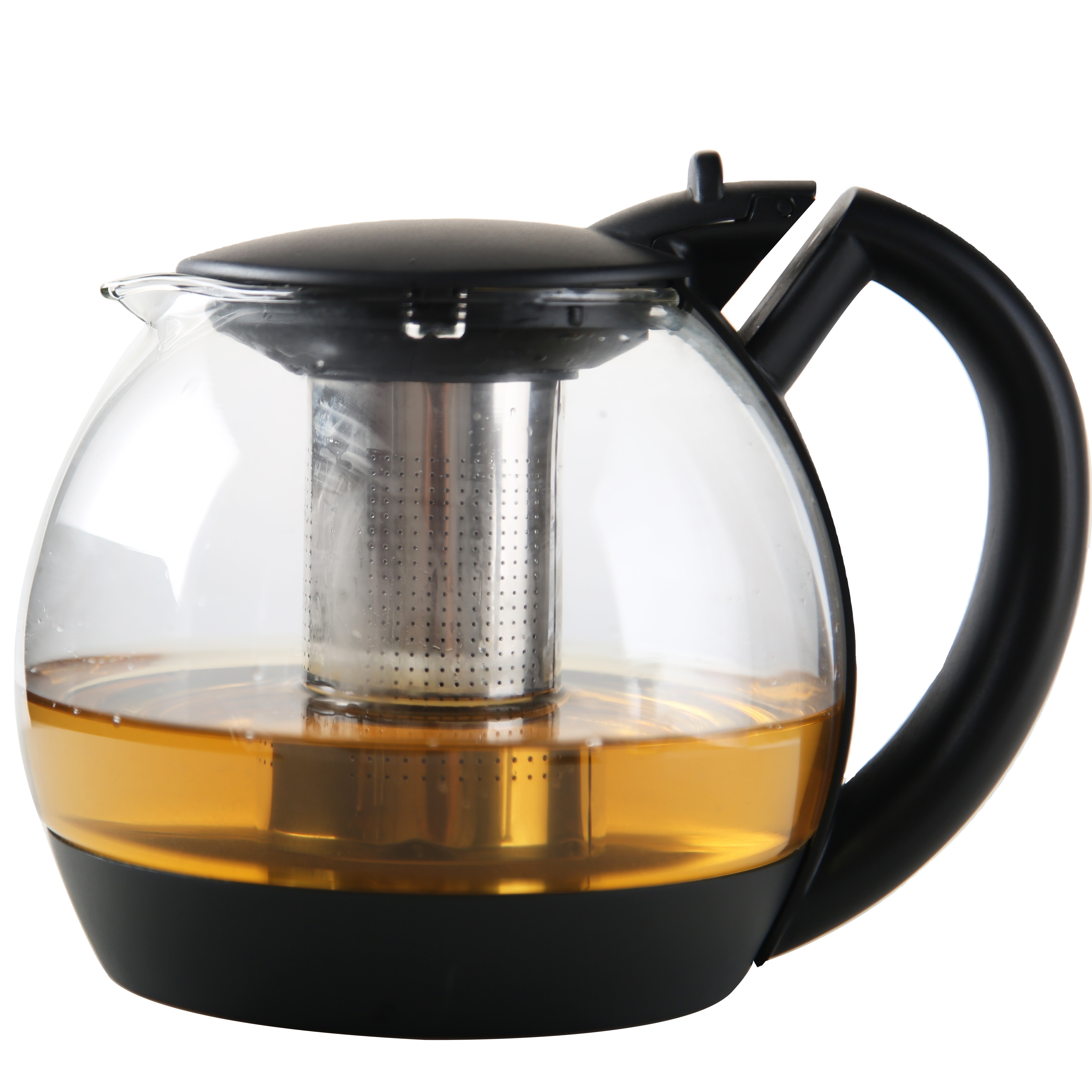 Big capacity stainless steel filter heat-resistant glass teapots coffee pot