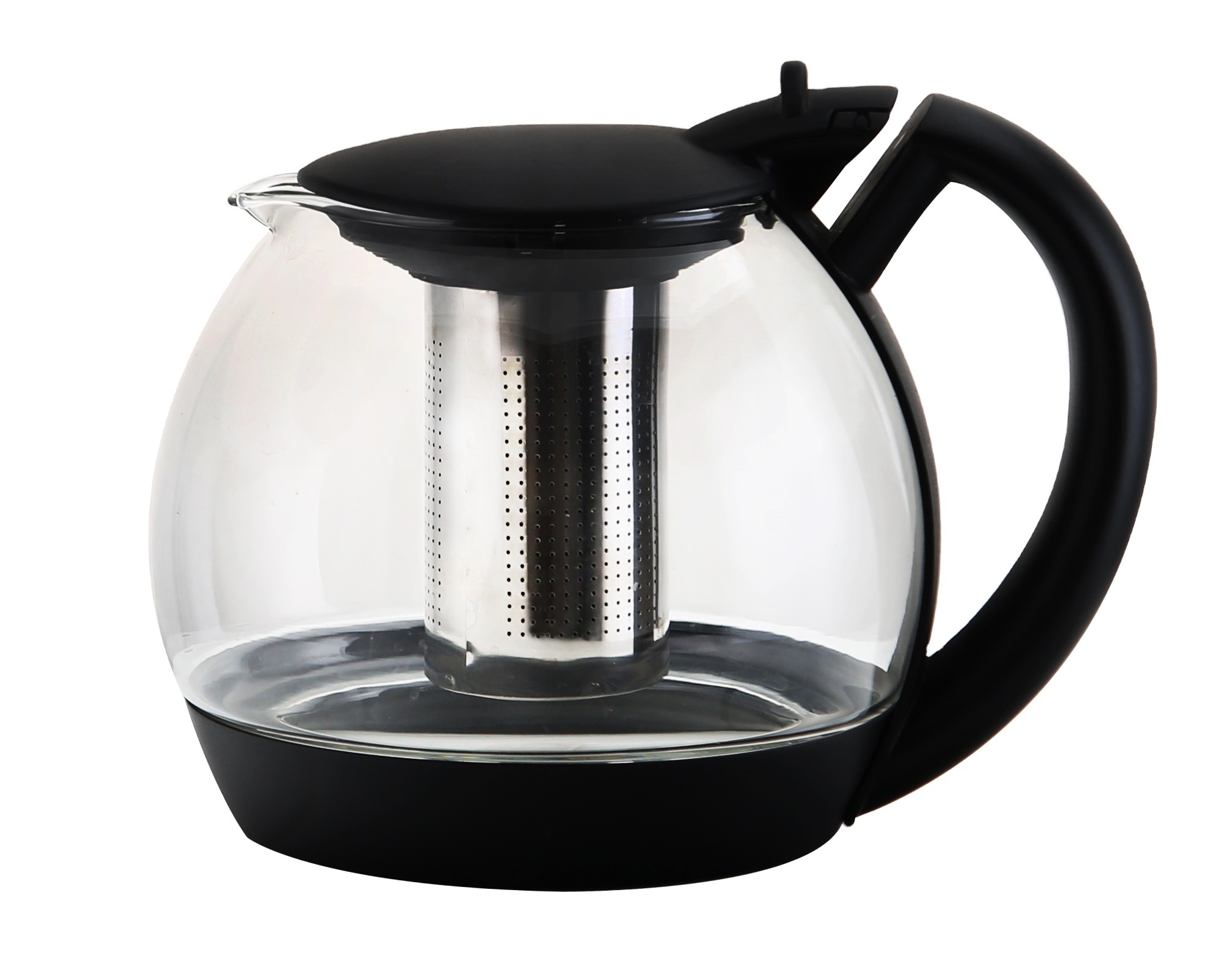 Big capacity stainless steel filter heat-resistant glass teapots coffee pot