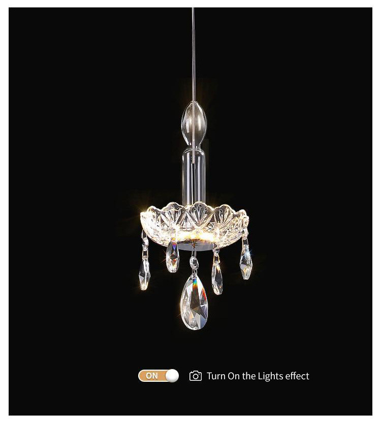 Modern crystal chandelier new Simple  for  bar window display simple mini glass chandeliers decorative pendant hanging lights