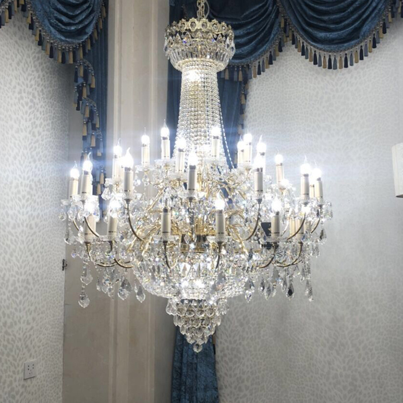 Luxury Banquet Hall Ceiling Lights Large Church Muslim Arabic Crystal Antique Classic Crystal Chandelier Pendant Lamps