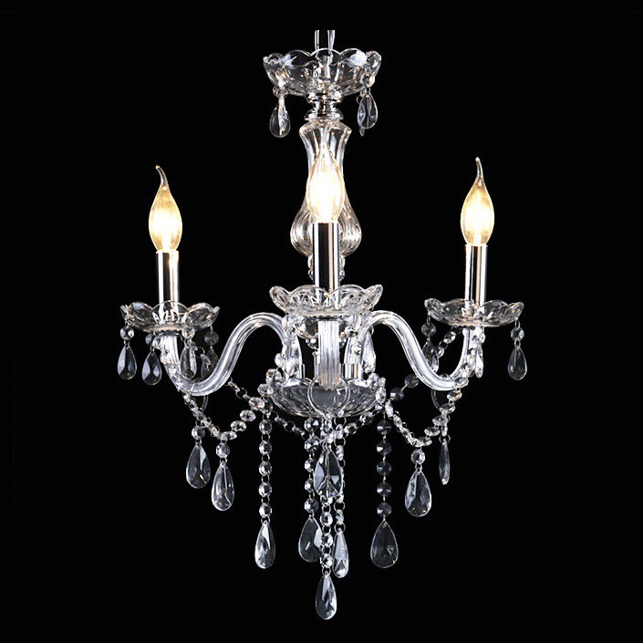 6 Arms Simple Luxury Crystal Chandeliers Lamps Glass Chandelier Pendant Light for Living Room Bedroom