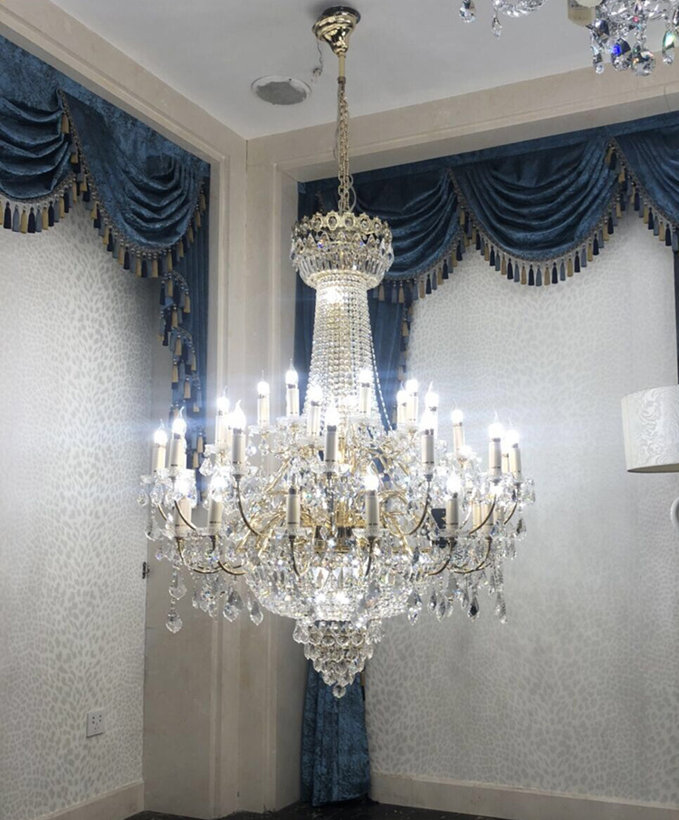 Luxury Banquet Hall Ceiling Lights Large Church Muslim Arabic Crystal Antique Classic Crystal Chandelier Pendant Lamps