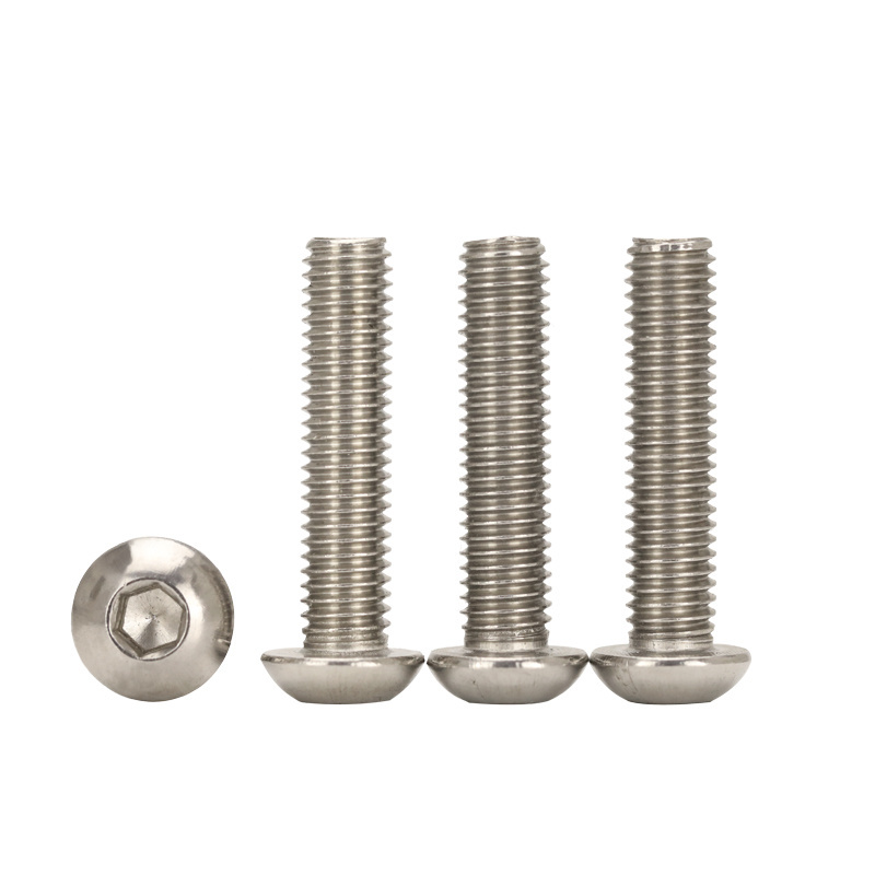 M3M4M5M6 hot sell 304 criterion stainless steel hexagon socket screws round pan head screws