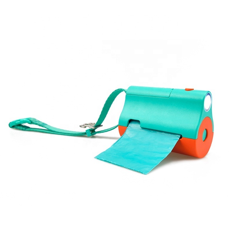 New Design Portable Dog Poop Waste Bag Holder Dispenser With  LED Flashlight