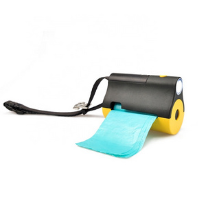 New Design Portable Dog Poop Waste Bag Holder Dispenser With  LED Flashlight