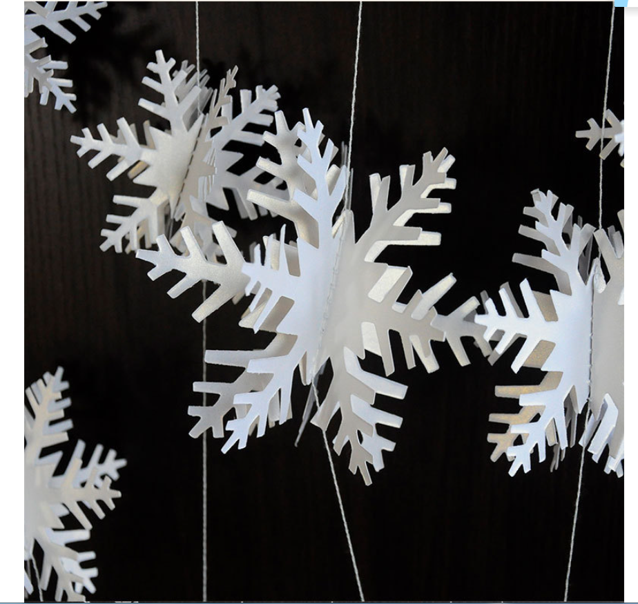 Jumbo Christmas ornament cardboard snowflake hanging party New Year and Christmas decorations garland