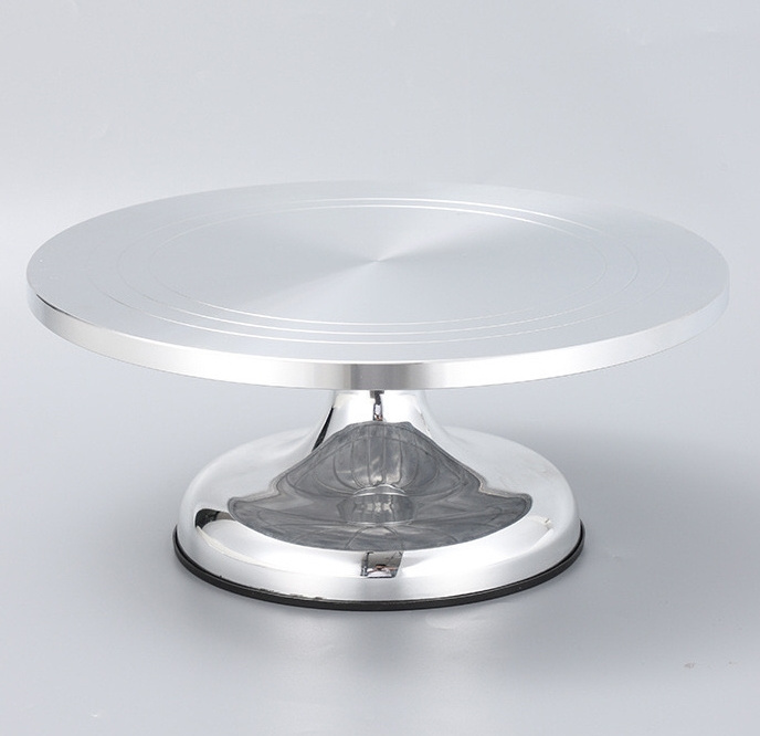 Cake Decorating Stand 10-14 Inch Round Aluminum Revolving Cake Stand Revolving Cake Turntables for Decorating