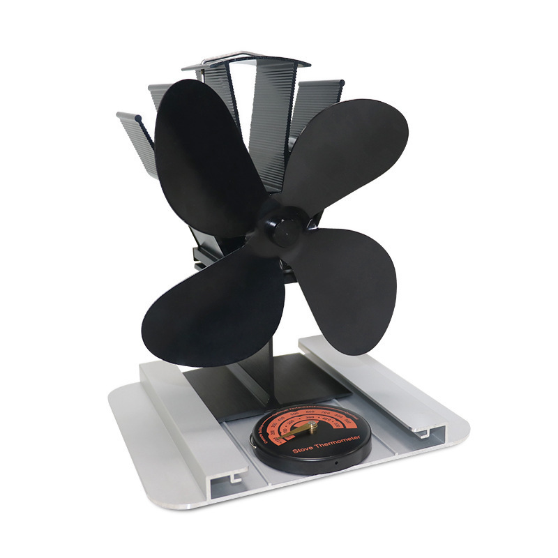 Stove Fan Fireplace without Power for Fireplace Stoves Fireplace Fan for Wood Stoves Fan with 4 Blades