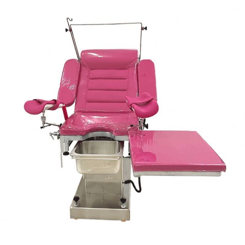 Stainless Steel Gynecological Examination Chair in Hospital Obstetric Exam Table