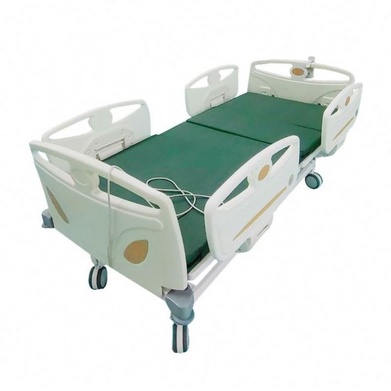 Hospital equipment 5 function manual electric adjustable elderly home nursing medical hospital bed wheelchair bed