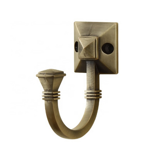 Hot Selling Furniture Hardware Antique Brass wall mount hanger Zinc Alloy Hat Coat Clothes Hooks