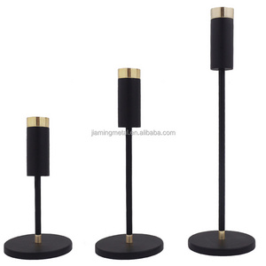 Customized Metal Small Taper Single Black Brass Candle Holder