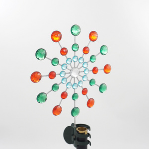 New Year Iridescent Crystal Big Snowflake Christmas Tree Toppers