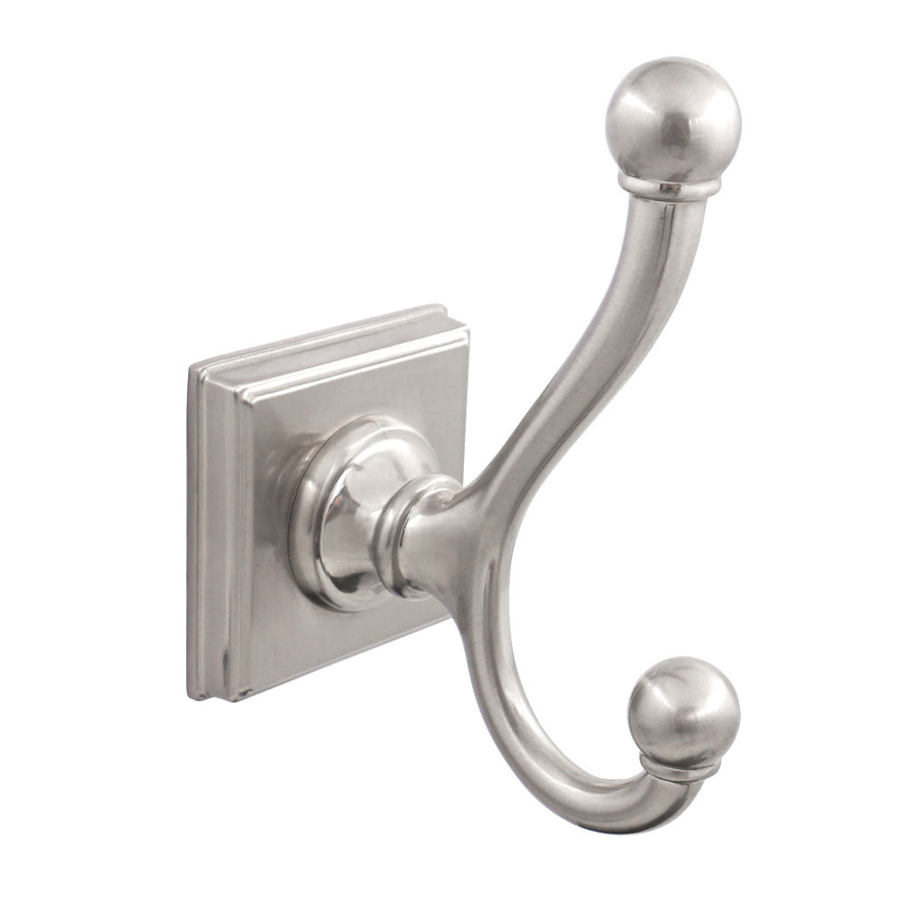 Cubicle Toilet Washroom Comfy Hardware Chrome Plated Padded Nickel Wall Row Coat Hooks Rack