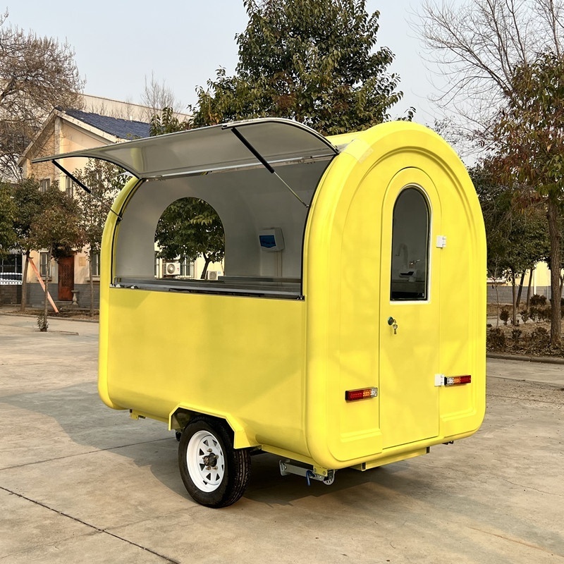 CE Approved Food Truck with Full Kitchen Factory sale stainless steel fast food mobile kitchen trailer