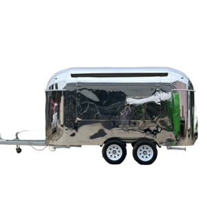 Japanese Standard Airstream Food Trailer, Closed Catering Trailer Selling Coffee, Mobile Caravan With Fridge