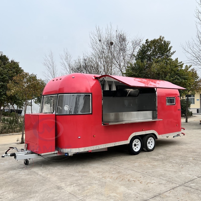 brand new custom food trailer 5 meter box street food truck for sale hot dog cart burger van coffee kiosk