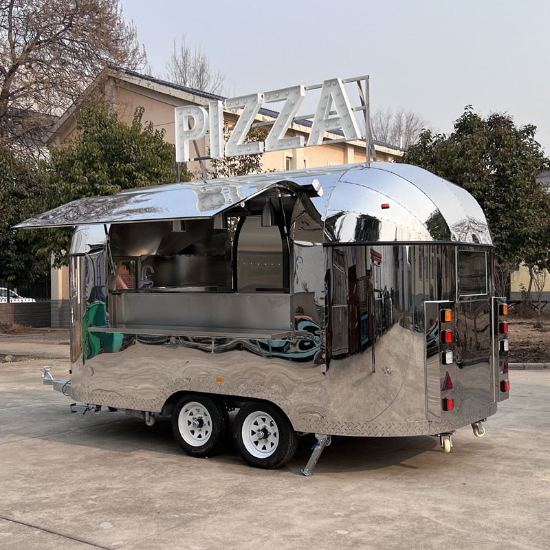 Food trailer mobile kitchen New Style Custom Pattern Mobile Pizza Burger Food Truck Ice Cream Crepe Vending Concession Trailer