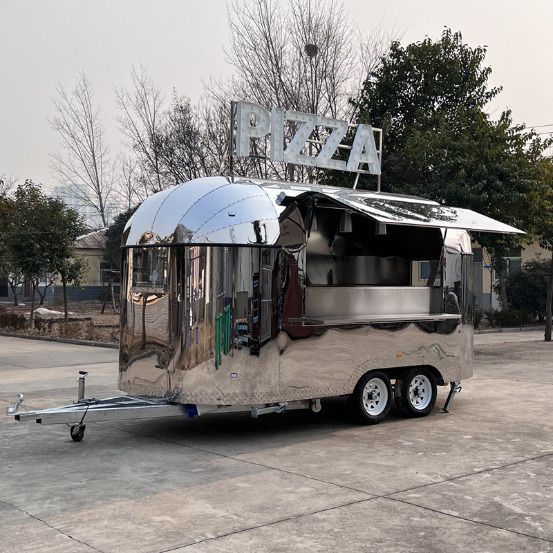 Food trailer mobile kitchen New Style Custom Pattern Mobile Pizza Burger Food Truck Ice Cream Crepe Vending Concession Trailer