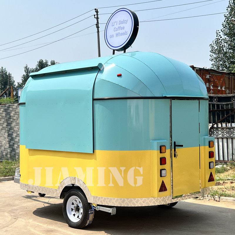 Food Truck Trailer Mobile Kitchen Cart Street Coffee Shop Trailer For Sale