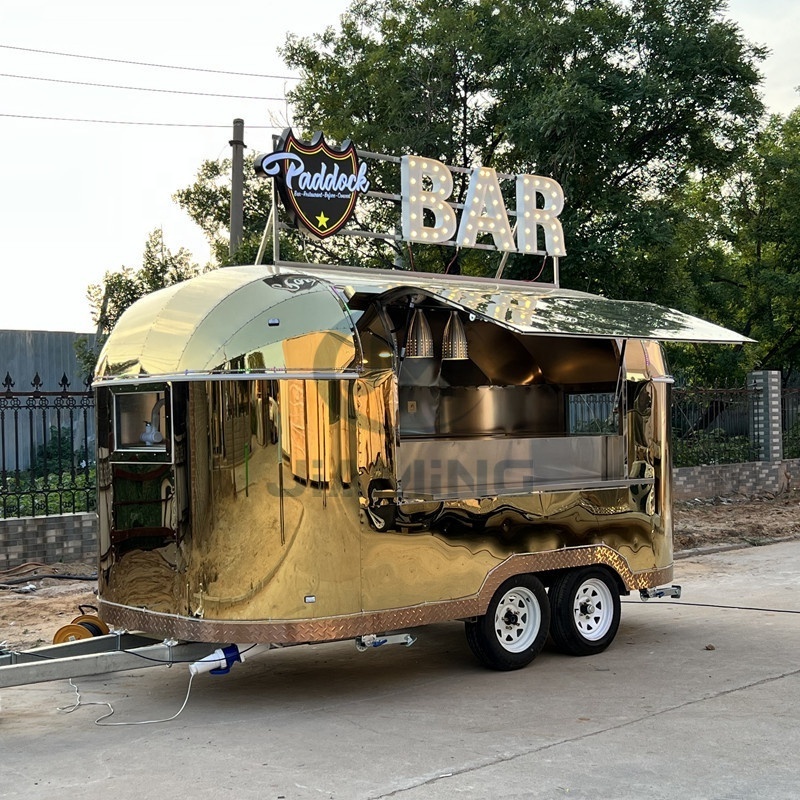 fridge and ice cream cone machine drinks truck with display rack snack cart for sale