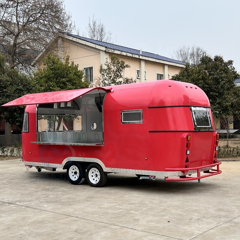 brand new custom food trailer 5 meter box street food truck for sale hot dog cart burger van coffee kiosk