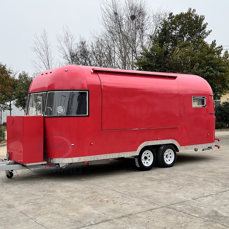 brand new custom food trailer 5 meter box street food truck for sale hot dog cart burger van coffee kiosk