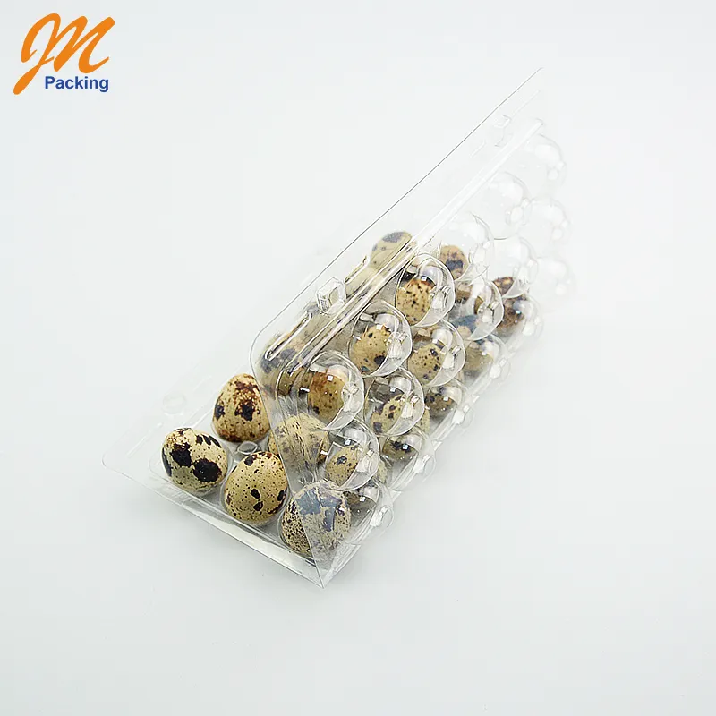 Wholesale 18 packs disposable quail egg cartons recyclable plastic egg tray