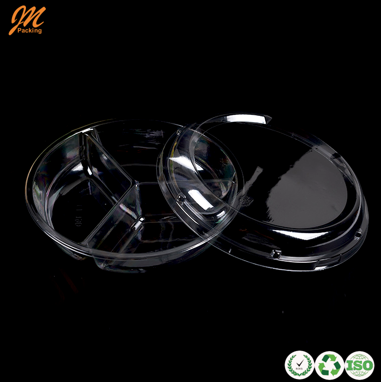 Wholesale food grade disposable plastic fruit salad container with lid