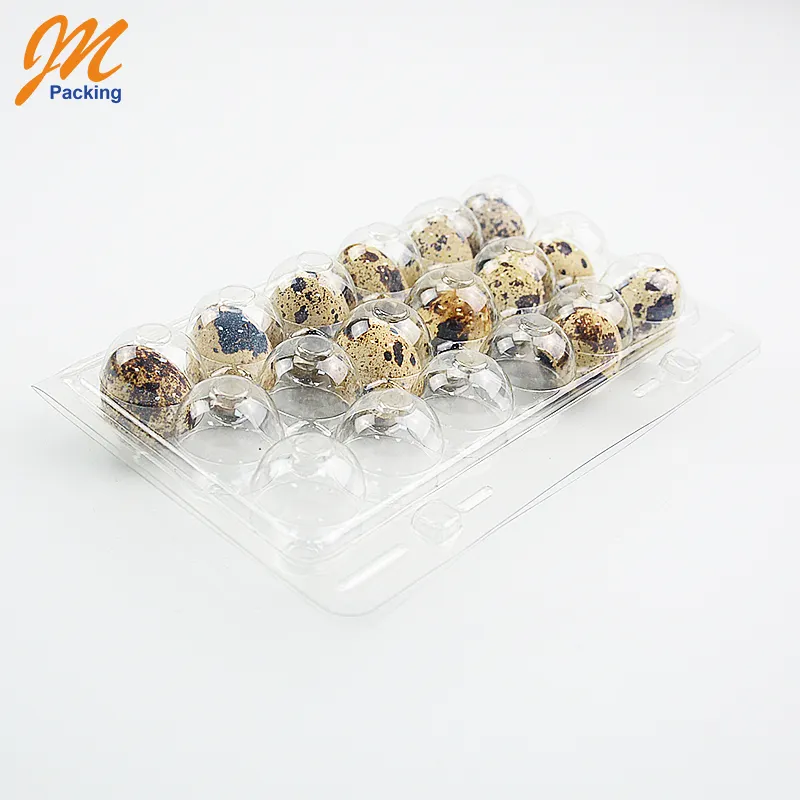 Wholesale 18 packs disposable quail egg cartons recyclable plastic egg tray