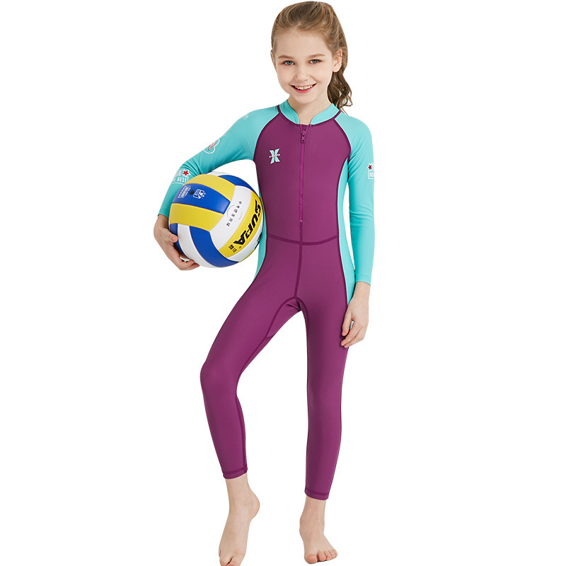 OEM Kids Girls Boys Wetsuit Full Body Neoprene Long Sleeve Child Scuba Diving Surf Suit One Piece Sun Protection for Water Sport