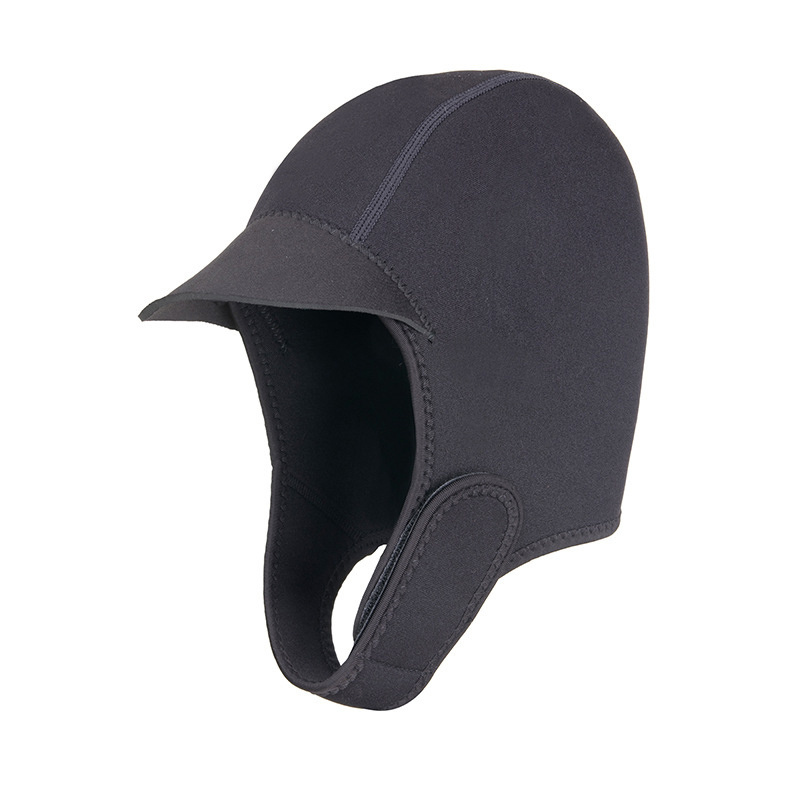 2mm Neoprene Swimming Diving Hood Custom Logo Unisex Wetsuit Diving Hat Helmet with Adjustable Strap