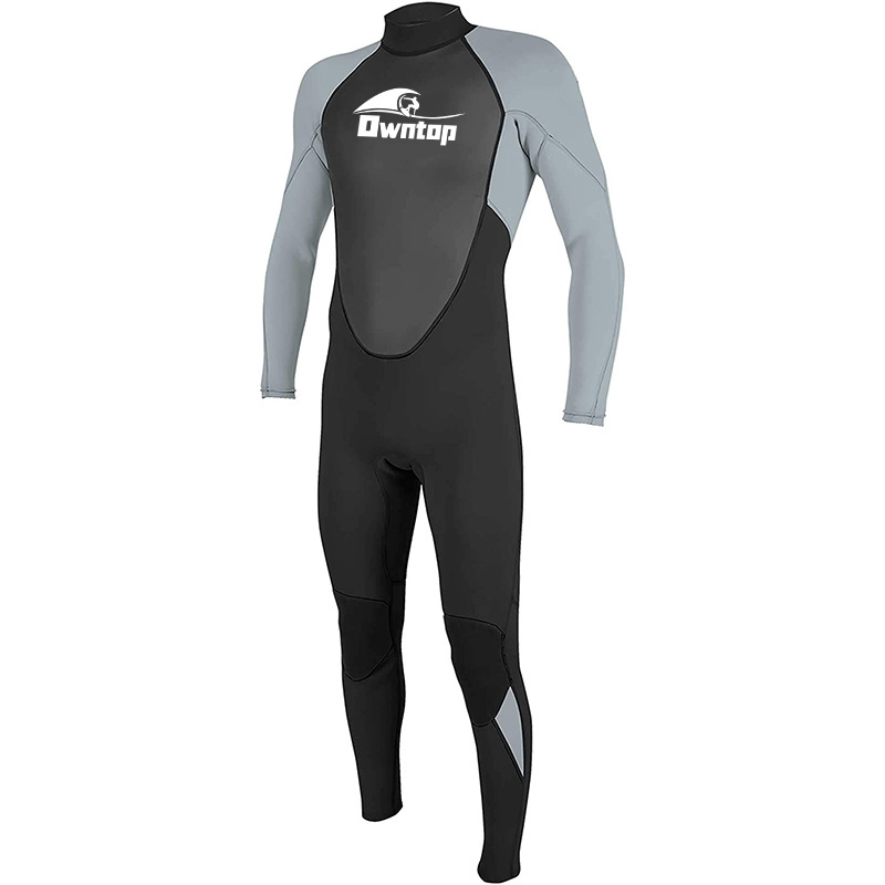 Wholesale Custom Logo Boys Adult Long Sleeve Diving Surfing Black 3mm Neoprene Full Wetsuits Stretch Back Zip