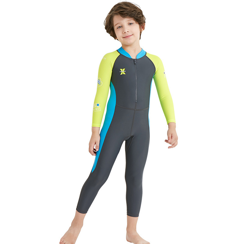 OEM Kids Girls Boys Wetsuit Full Body Neoprene Long Sleeve Child Scuba Diving Surf Suit One Piece Sun Protection for Water Sport