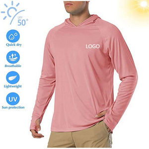 Fishing Hoodie upf 50 Performance uv Protection Long Sleeve Custom Logo Hooded Blank Fishing T-shirt T Shirts