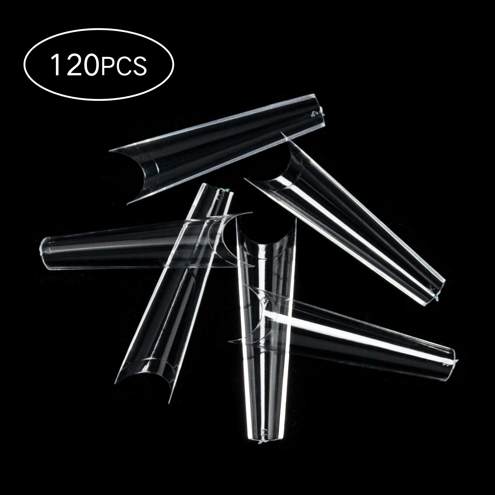 High Quality French Style Artificial Fingers 120pcs / box Half Cover Coffin Square False Nail Tips