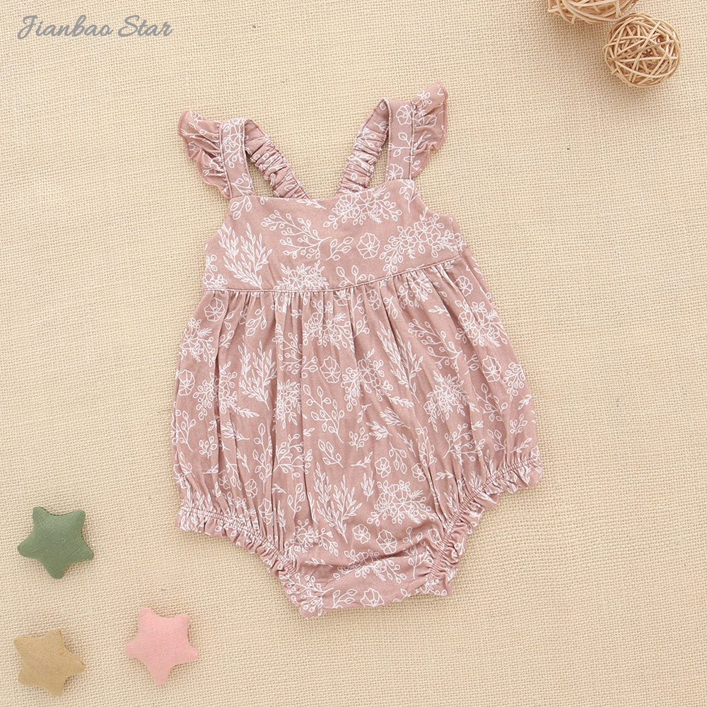 Supper soft  bamboo baby clothes newborn baby 0-3 months romper flutter sleeves  bamboo bubble romper for girls and boys