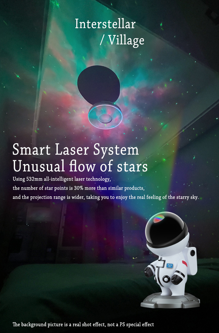 Wholesales Dropshipping Astronaut Starry Projector Star Light Night Light Bedroom Projection Lamp Room Decoration