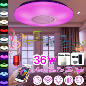 RGB Smart Music Ceiling Lamp Atmosphere Lighting Modern Led Acrylic Ceiling Light With APP And Remote For Living Room Bedroom