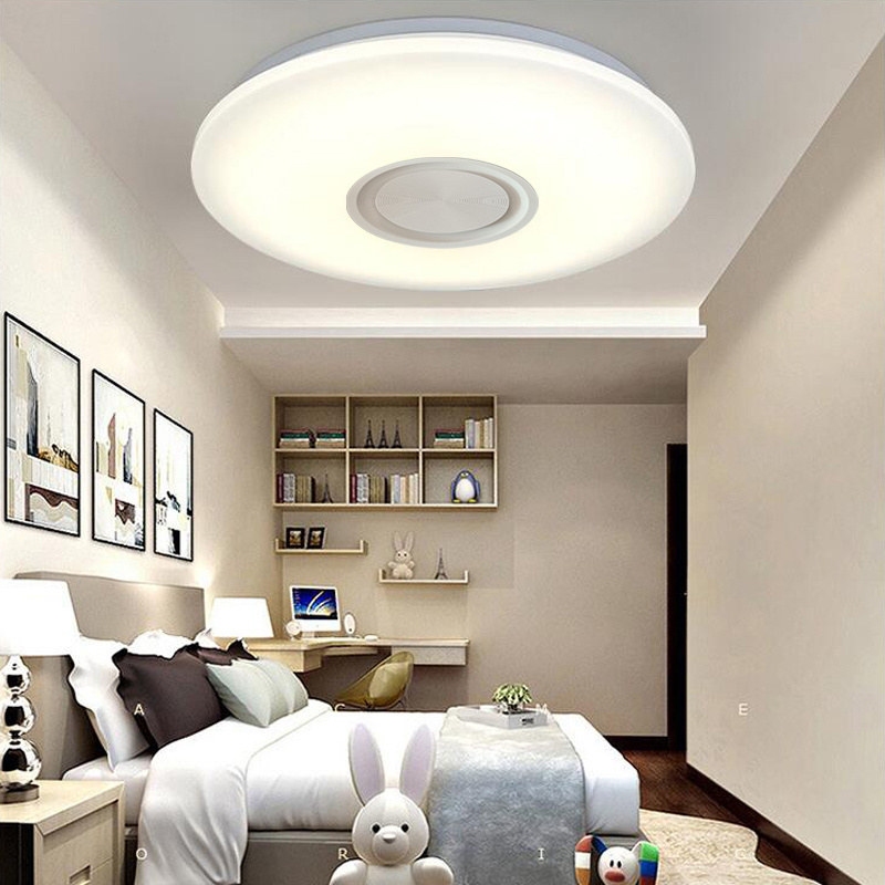 RGB Smart Music Ceiling Lamp Atmosphere Lighting Modern Led Acrylic Ceiling Light With APP And Remote For Living Room Bedroom