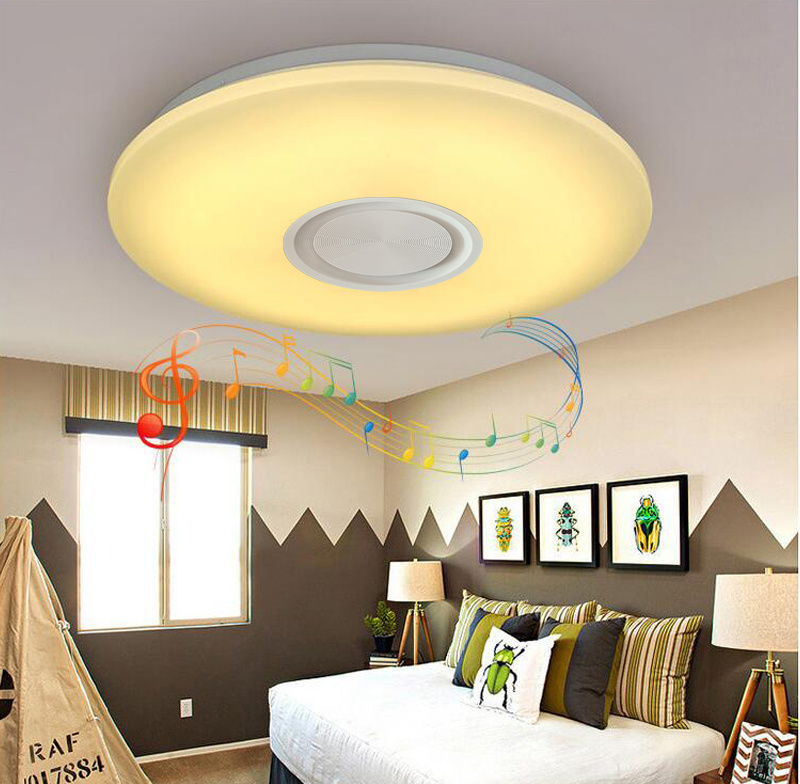 RGB Smart Music Ceiling Lamp Atmosphere Lighting Modern Led Acrylic Ceiling Light With APP And Remote For Living Room Bedroom