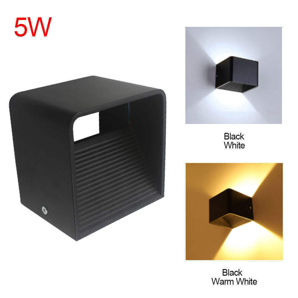 Modern Simplicity LED Wall Mount lamp Up Down Cube Outdoor Fixtures Decor Indoor Bedroom Rechargeable Sensor Battery  Wall Light