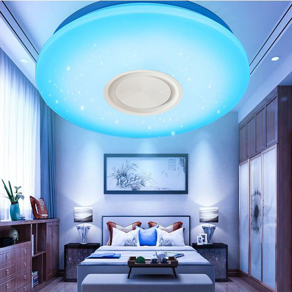 RGB Smart Music Ceiling Lamp Atmosphere Lighting Modern Led Acrylic Ceiling Light With APP And Remote For Living Room Bedroom