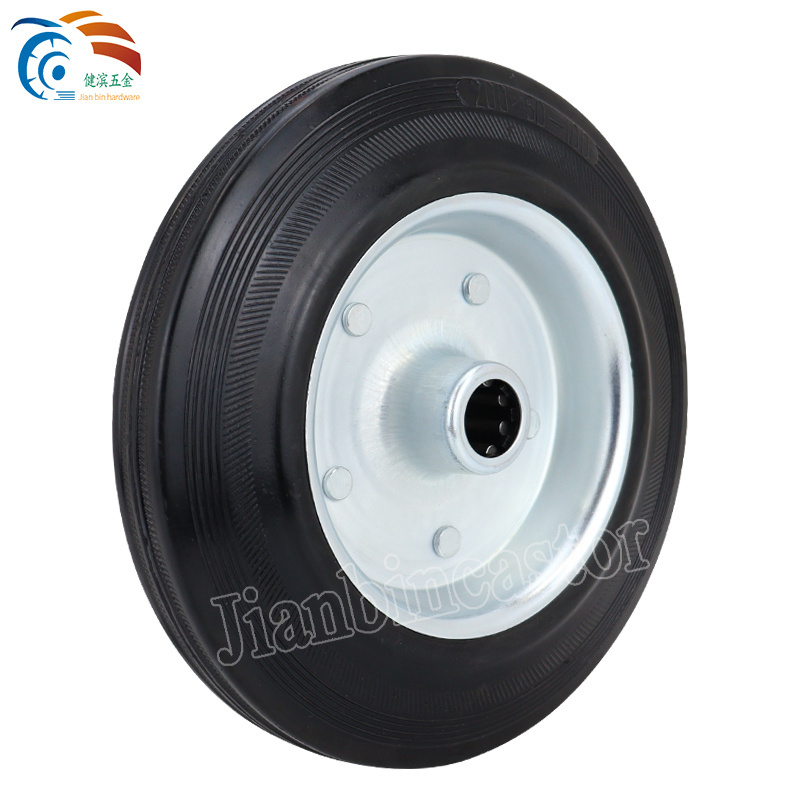 12 inch black rubber Heavy Duty Industrial Single Wheel