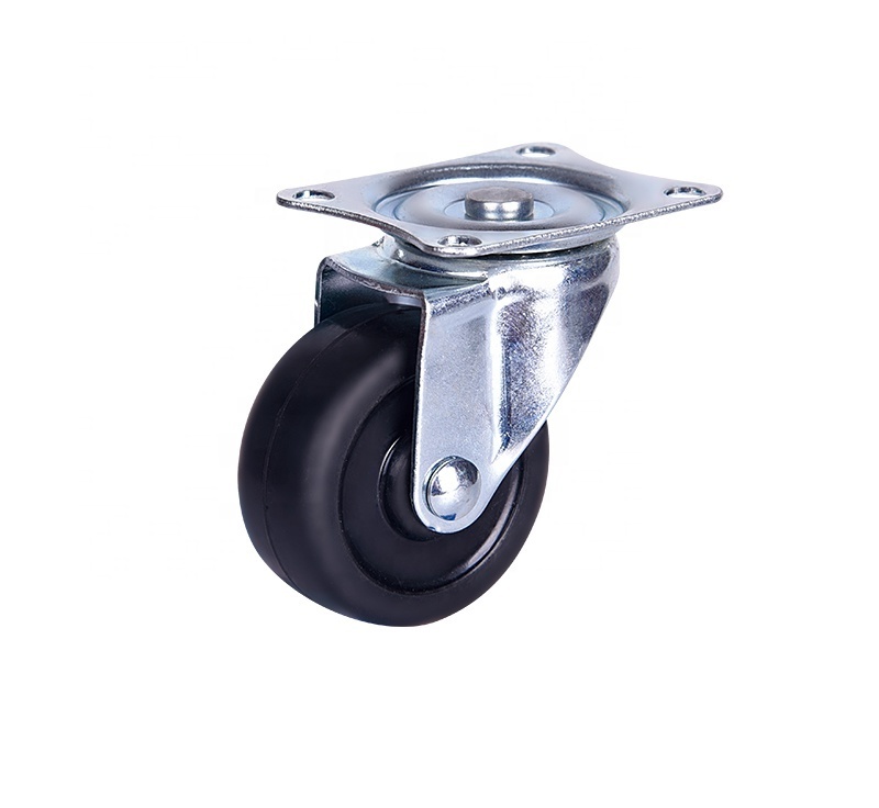 30mm rubber Light duty small non-slip 1.5 inch coocheer  pp plastic caster wheels for light equipment